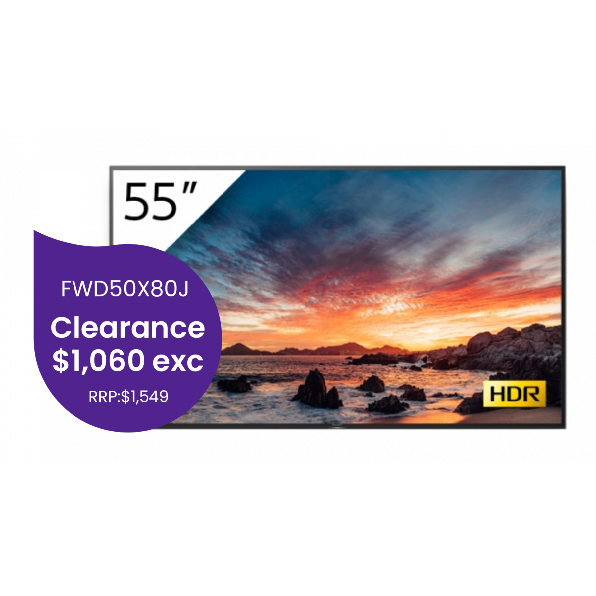 SONY 50'' Entry Level 4K Series Commercial TV SONY Brand Products